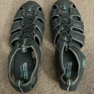 Skechers brand. Outdoor lifestyle. Size 7.5. Gray.